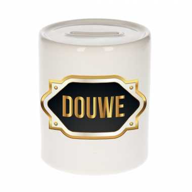 Douwe naam / voornaam kado spaarpot met embleem