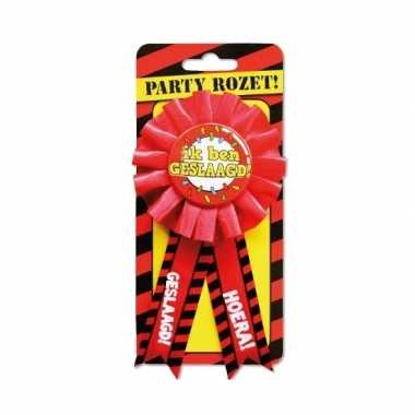 Feest rozet geslaagd