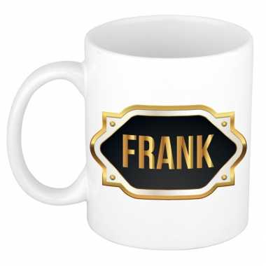 Frank naam / voornaam kado beker / mok met embleem