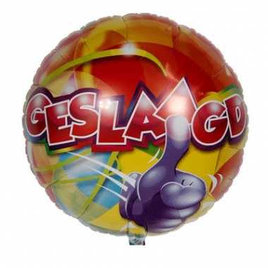 Helium ballon geslaagd