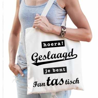 Hoera geslaagd cadeau tas katoen