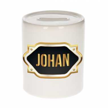 Johan naam / voornaam kado spaarpot met embleem