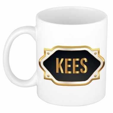 Kees naam / voornaam kado beker / mok met embleem