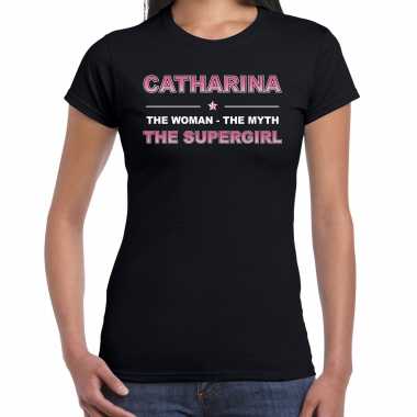 Naam catharina the women, the myth the supergirl shirt zwart cadeau shirt