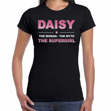 Naam daisy the women, the myth the supergirl shirt zwart cadeau shirt