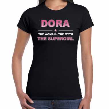 Naam dora the women, the myth the supergirl shirt zwart cadeau shirt