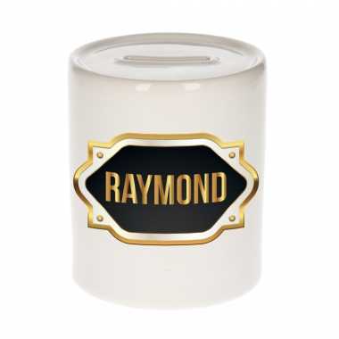 Raymond naam / voornaam kado spaarpot met embleem