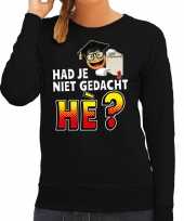 Had je niet gedacht he emoticon fun trui dames zwart