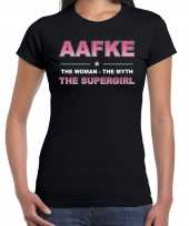 Naam aafke the women the myth the supergril shirt zwart cadeau shirt
