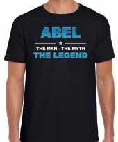 Naam abel the man the myth the legend shirt zwart cadeau shirt