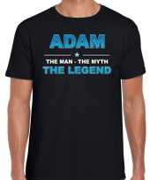Naam adam the man the myth the legend shirt zwart cadeau shirt