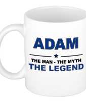 Naam cadeau mok beker adam the man the myth the legend 300 ml
