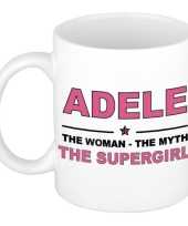 Naam cadeau mok beker adele the woman the myth the supergirl 300 ml