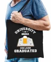 Studenten carnaval verkleed tas zwart university of breda afgestudeerd heren