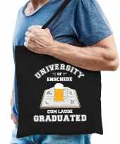 Studenten carnaval verkleed tas zwart university of enschede afgestudeerd heren