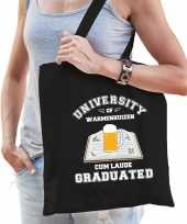 Studenten carnaval verkleed tas zwart university of warmenhuizen afgestudeerd dames